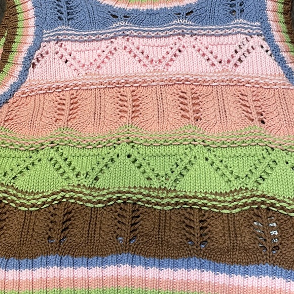 ZARA | Multicolour Crochet Knit Sweater Vest - Picture 7 of 10